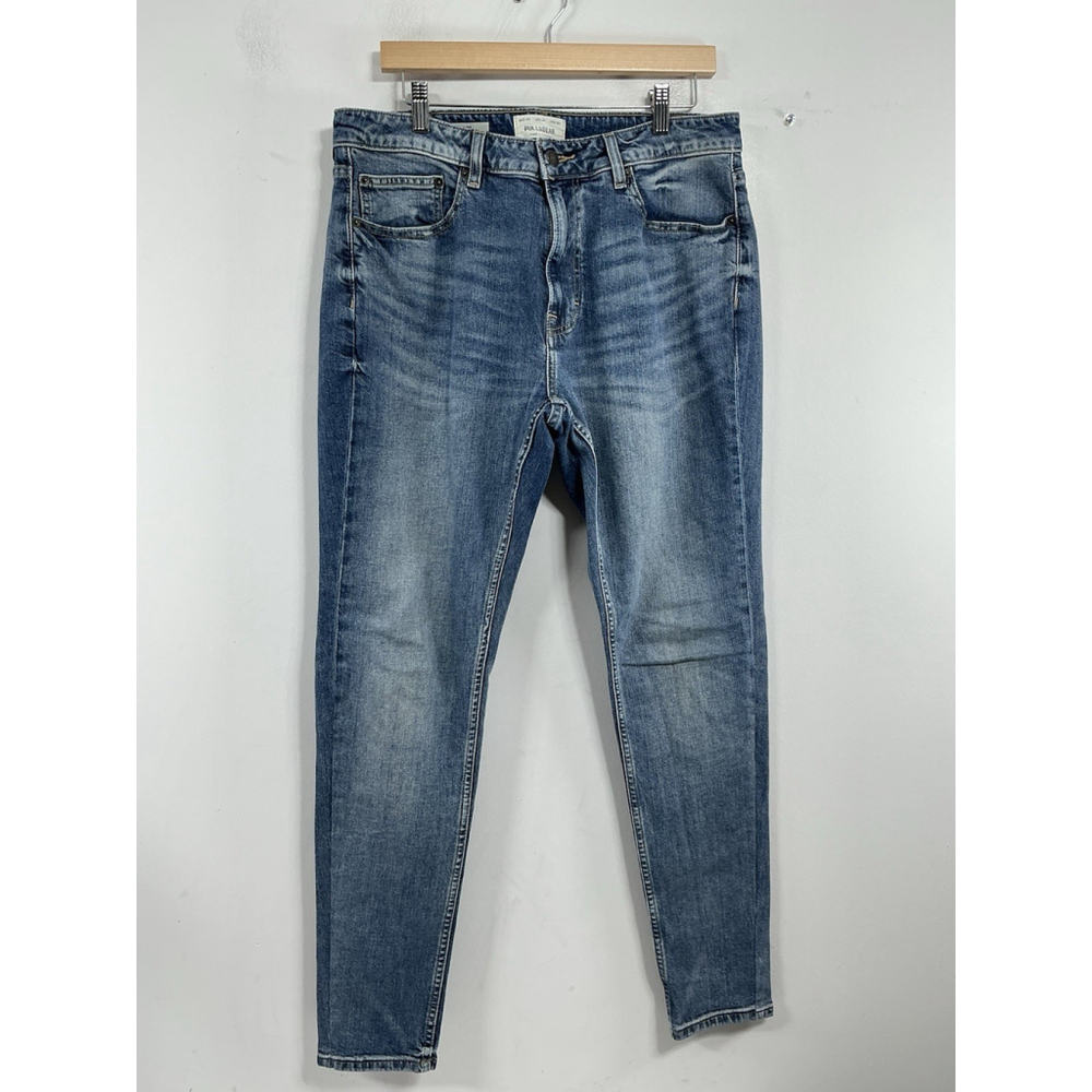 Men’s Excellent Condition Pull & Bear Slim Straight Blue Jeans Size 34 Eu 44